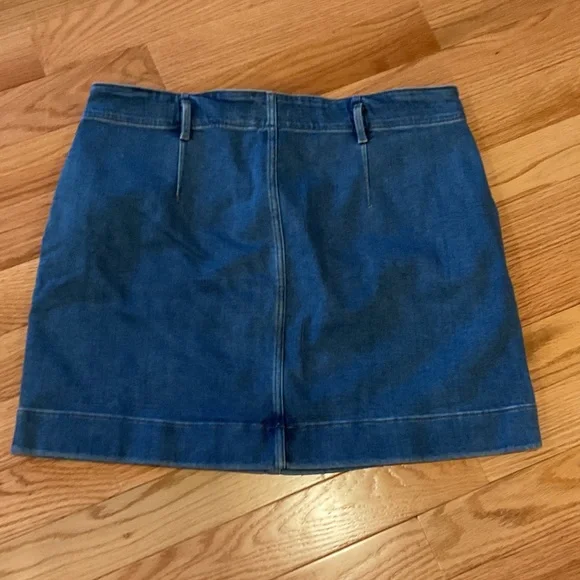 Lauren Conrad Denim Blue Women's Skirt stretchy cowgirl western XL vacation - Picture 5 of 9